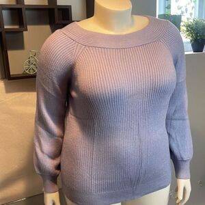 Mirol Boat Neck‎ Lavender Sweater Size XL